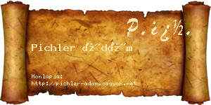 Pichler Ádám névjegykártya